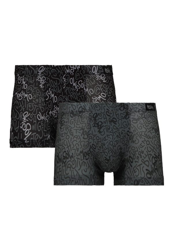 (2 Pcs) Mossimo Mens Microfibre Spandex Shorty Brief Underwear Assorted Colours - MUB1043S