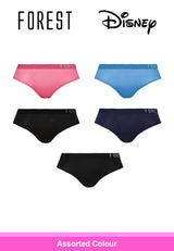 (3 Pcs) Forest X Disney Ladies Microfibre Spandex Midi Brief Underwear Assorted Colours - WLD0029D