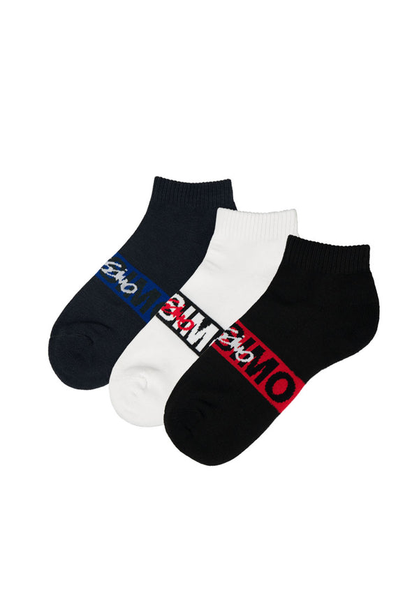 (3 Pcs) Mossimo Poly Spandex Half Terry Ankle Sport Socks- MSF0030T