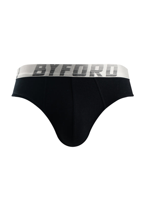 (3 Pcs) Byford Mens Cool Cotton Spandex Mini Brief Underwear Assorted Colour-BUB716M