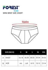 (3 Pcs) Forest X Disney Kids Microfibre Spandex Mini Brief Underwear Assorted Colours - WUJ0011M