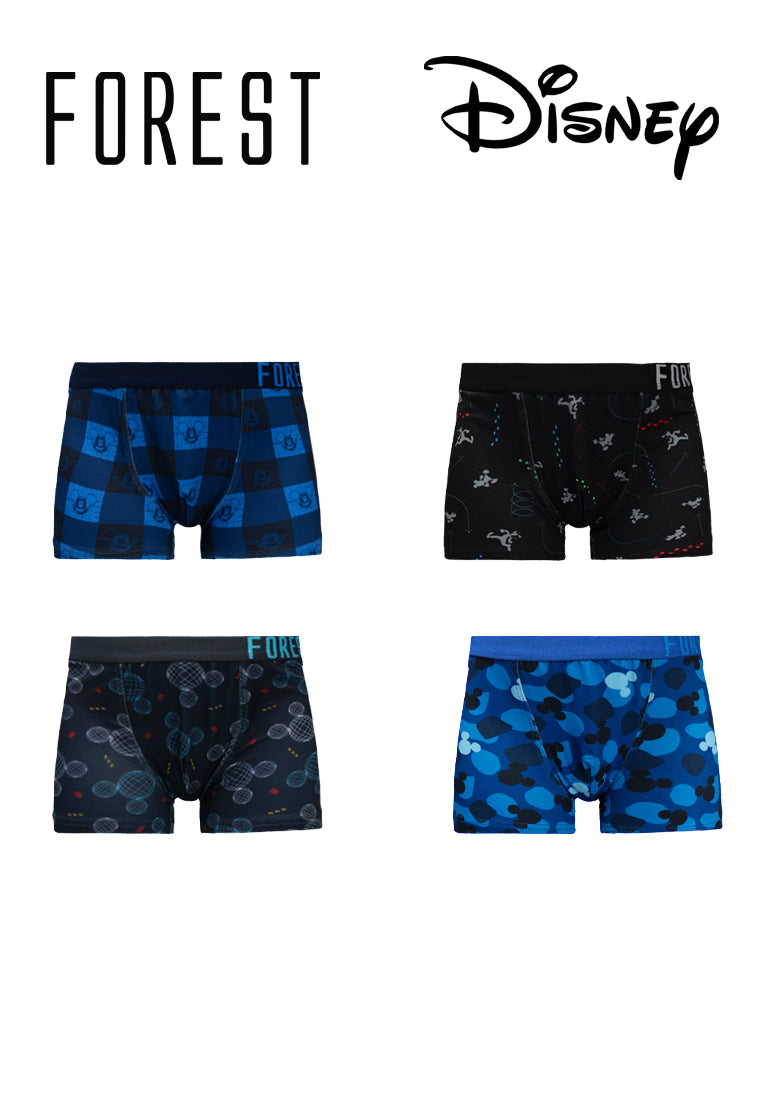 (2 Pcs) Forest X Disney Kids Microfibre Spandex Shorty Brief Underwear Assorted Colours - WUJ0012S