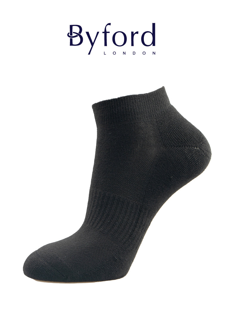 (3 Pcs) Byford Micro Poly Spandex Sports Terry Ankle Socks- BSF1040T