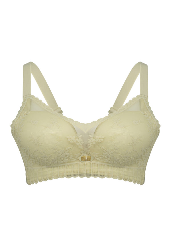 (1Pc) Forest Ladies Nylon Spandex Non Wire Lace Push Up Bra Selected Colours- FBD0051L