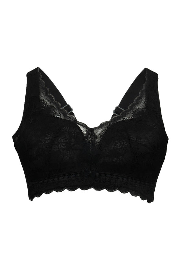 (1Pc) Forest Ladies Nylon Spandex Non Wire Lace Bra Selected Colours- FBD0052L