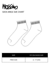(3 Pcs) Mossimo Cotton Spandex Half Terry Sports Ankle Socks- MSF0033T