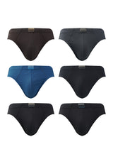 (5 Pcs) Mossimo Mens Microfibre Spandex Mini Brief Underwear Assorted Colour-MUD0055M