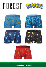 (2 Pcs) Pokémon Mens Microfibre Spandex Shorty Brief Underwear Assorted Colours - PUD1007S