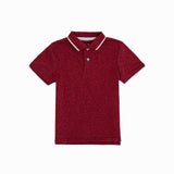 Forest Kids Two Tone Pique Cotton Plain Short Sleeve Polo Kids Tee | Baju Budak Lelaki - FK2009