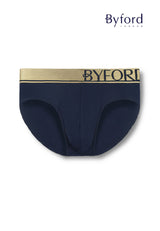 (3 Pcs) Byford Mens Bamboo Spandex Mini Brief Underwear Assorted Colour-BUB737M