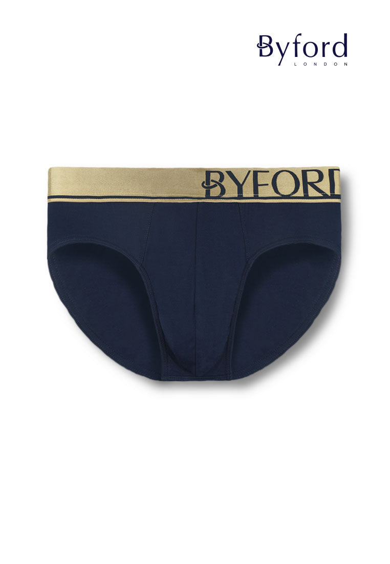 (3 Pcs) Byford Mens Bamboo Spandex Mini Brief Underwear Assorted Colour-BUB737M