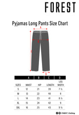 (1 Set) Forest Mens 100% Cotton Long Sleeve + Long Bottom Pyjamas - FPD0008LL