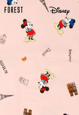 (1 Pc) Forest X Disney Ladies 100% Cotton Full Print Sleep Dress Pyjamas-WPL0058D