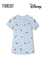 (1 Pc) Forest X Disney Ladies 100% Cotton Full Print Sleep Dress Pyjamas-WPL0058D