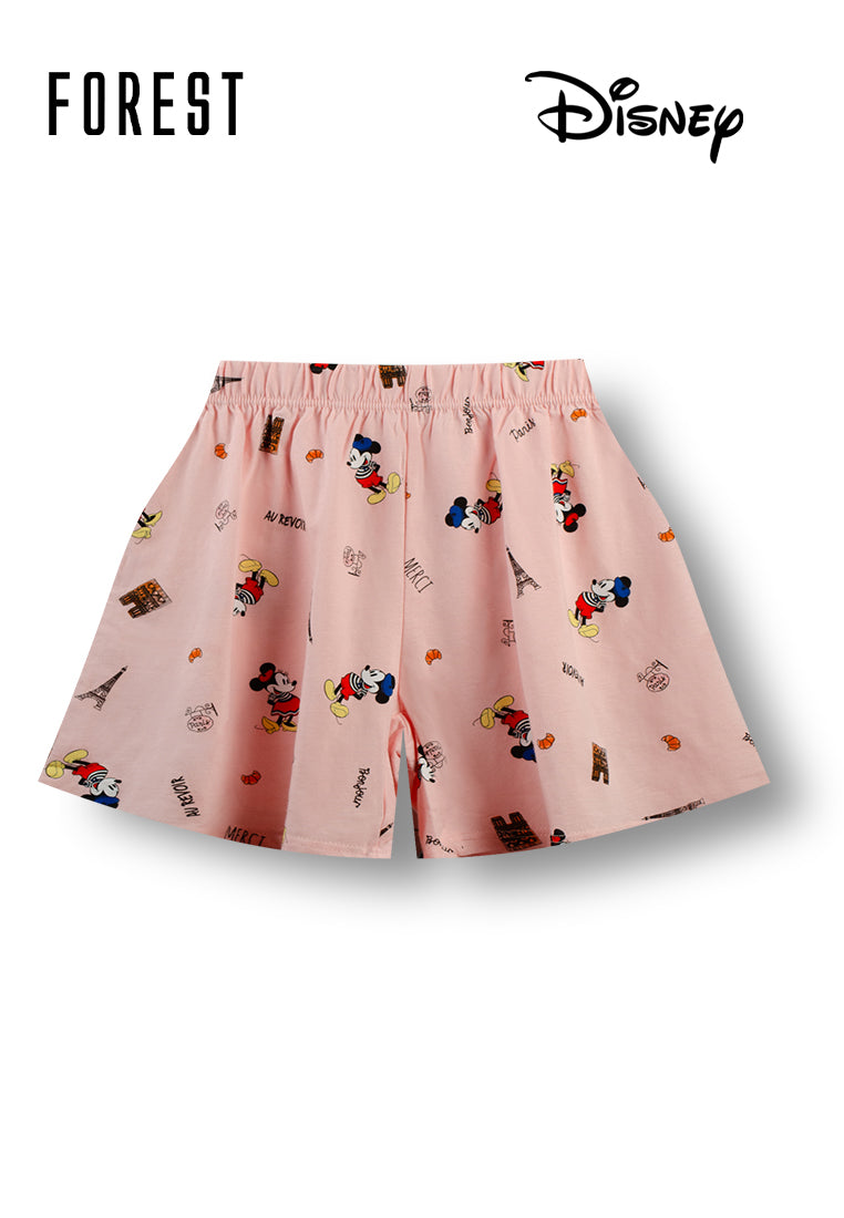 (1 Pc) Forest X Disney Ladies 100% Cotton Full Print Short Pants Pyjamas-WPL0060S