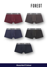 (3 Pcs) Forest Mens Microfibre Spandex Shorty Brief Underwear Assorted Colours - FUD0140S