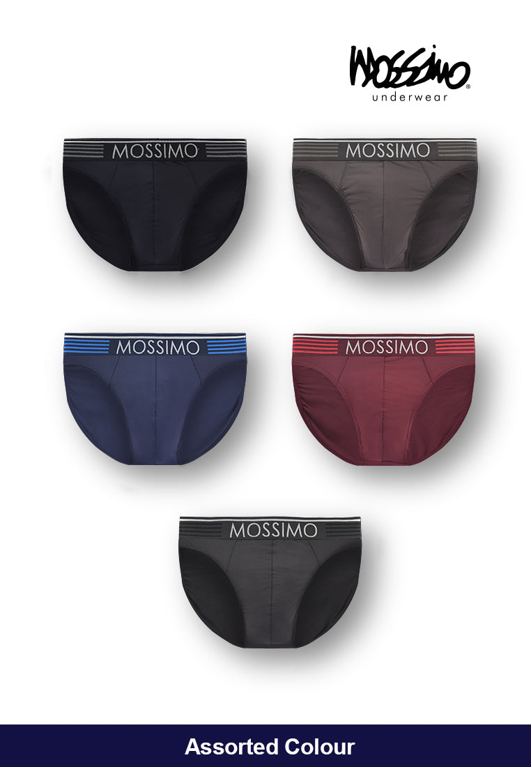 (3 Pcs) Mossimo Mens Microfibre Spandex Mini Brief Underwear Assorted Colours - MUD0063M