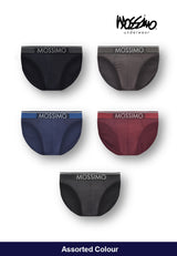 (3 Pcs) Mossimo Mens Microfibre Spandex Mini Brief Underwear Assorted Colours - MUD0063M