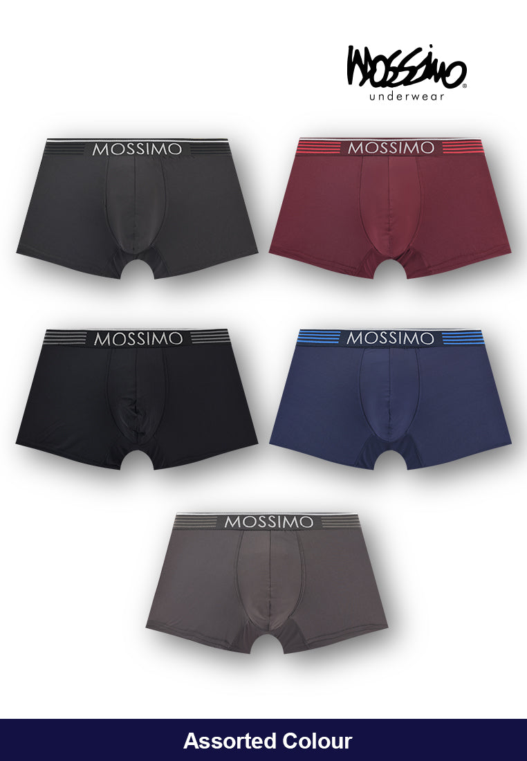 (3 Pcs) Mossimo Mens Microfibre Spandex Shorty Brief Underwear Assorted Colours - MUD0064S