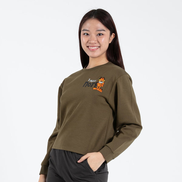 Forest x Garfield Heavy Weight (260gsm) Oversized Long Sleeve Ladies Top - FG820013