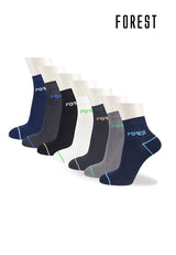 (3 Pcs) Forest Cotton Spandex Ankle Sport Socks- FSF0089T