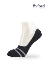 (3 Pcs) Byford Cotton Spandex Half Terry No Show Sport Socks- BSF1039T