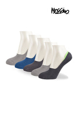 (3 Pcs) Mossimo Cotton Spandex No Show Half Terry Sport Socks- MSF0034T