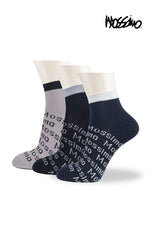 (3 Pcs) Mossimo Cotton Spandex Quarter Length Sports Socks- MSF0036T