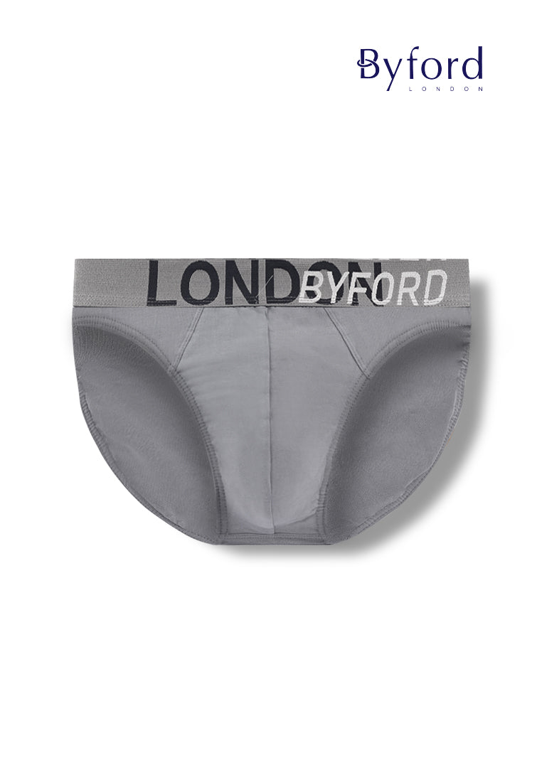 (5 Pcs) Byford Mens Cotton Spandex Mini Brief Underwear Assorted Colour-BUD5267M