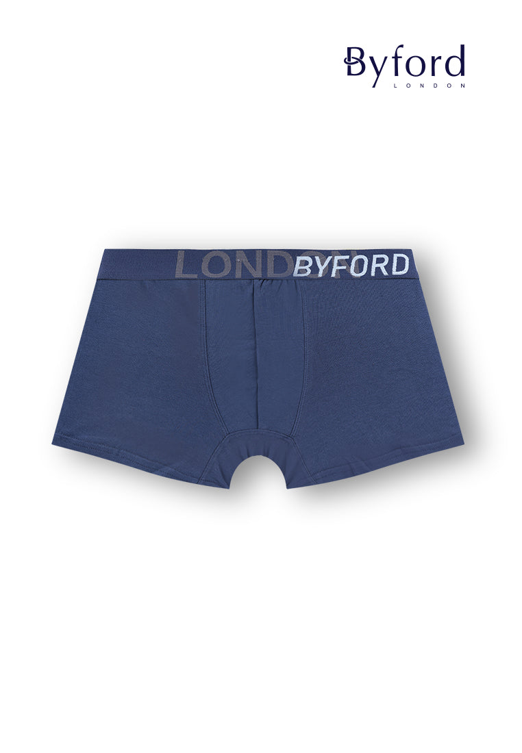 (3 Pcs) Byford Mens Cotton Spandex Shorty Brief Underwear Assorted Colour-BUD5268S