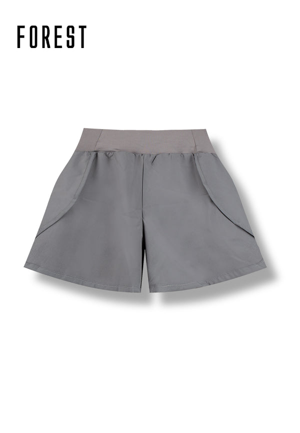 (1Pc) Forest Ladies Nylon Spandex Double Layers Sport Short Bottom Selected Colours- FPD0008S