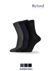 (1 Pc) Byford Mercerized Cotton Full Length Up Size Business Socks - BSA172M