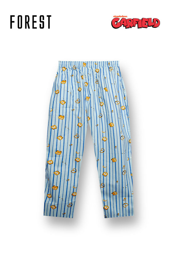 (1 Pc) Forest X Garfield Mens Woven Cotton Long Bottom Pyjamas - GPD0007L