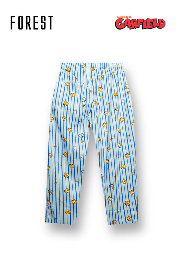 (1 Pc) Forest X Garfield Mens Woven Cotton Long Bottom Pyjamas - GPD0007L