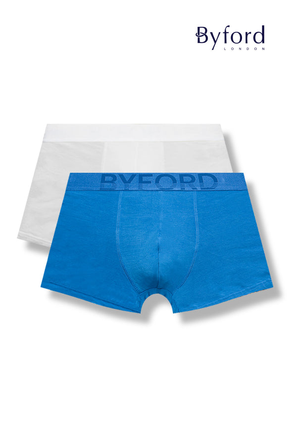 (2 Pcs) Byford Mens Micro Modal Spandex Shorty Brief Underwear Assorted Colours - BUB743S