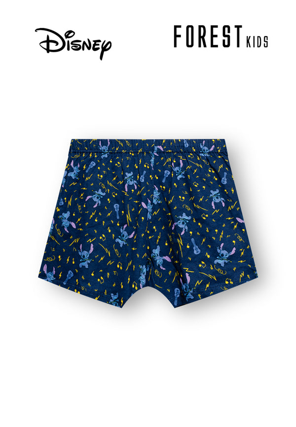 (2 Pcs) Forest X Disney Stitch Kids 100% Cotton Boxer Underwear Assorted Colours - WUJ0094X
