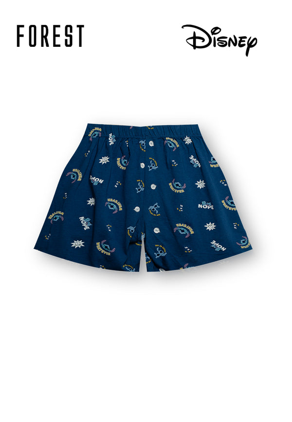 (1 Pc) Forest X Disney Stitch Ladies 100% Cotton Short Bottom Pyjamas - WPL0110S