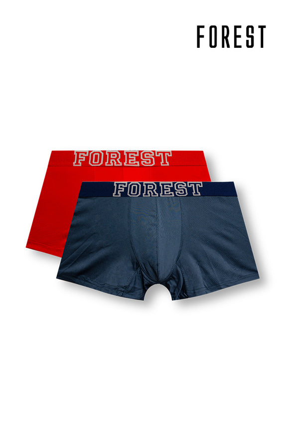 (2 Pcs) Forest Mens Microfiber Spandex Shorty Brief Underwear Assorted Colours - FUD0111S
