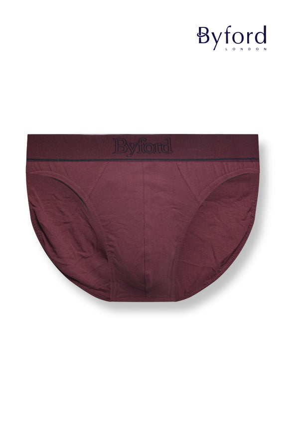 (3 Pcs) Byford Mens Cotton Spandex Mini Brief Underwear Assorted Colours - BUD5275M