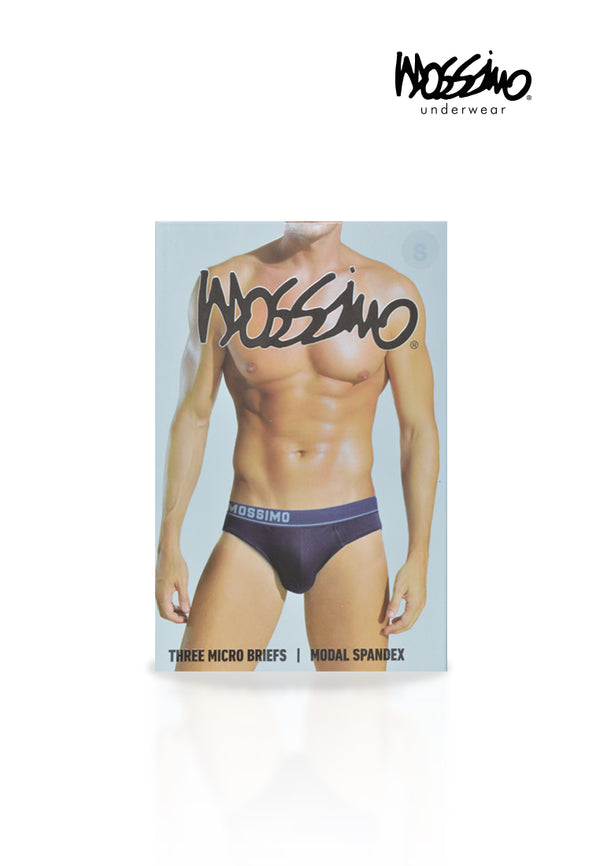 ( 3 Pieces ) Mossimo Micro Modal Spandex Mini Briefs Assorted Colours - MUD0070M