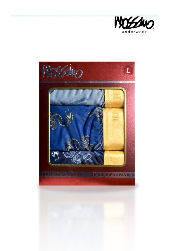 (3 Pcs) Mossimo Mens Microfiber Spandex Mini Brief Underwear Assorted Colours - MUD0074M