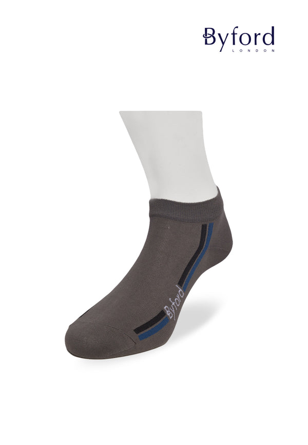 (3 Pcs) Byford Cotton Spandex Non Terry Ankle Sport Socks- BSF1043T