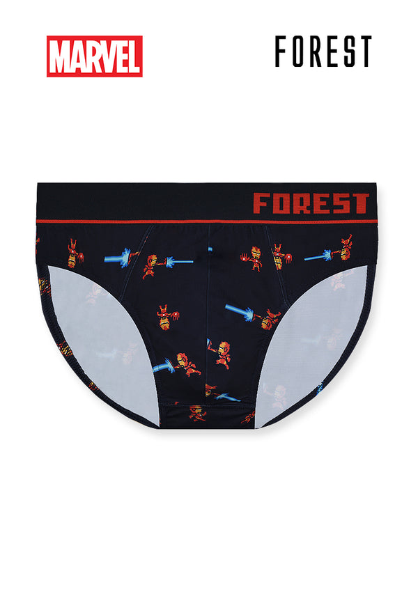(3 Pcs) Forest X Marvel Mens Microfiber Spandex Mini Brief Underwear Assorted Colours - AUD0002M