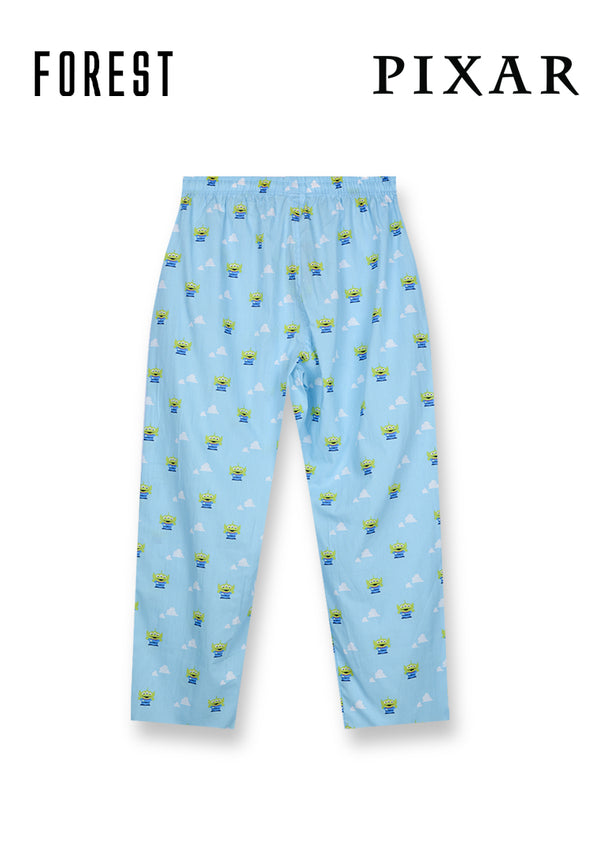 (1 Pc) Forest X Disney Alien Mens Woven Cotton Long Bottom Pyjamas - WPD0138L