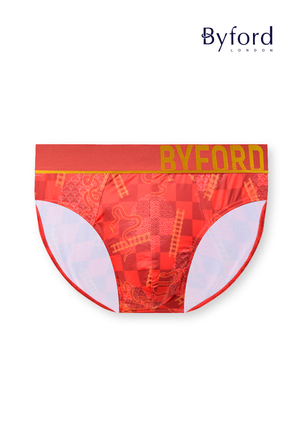 (3 Pcs) Byford Mens Nylon Spandex Mini Brief Underwear Assorted Colours - BUB751M