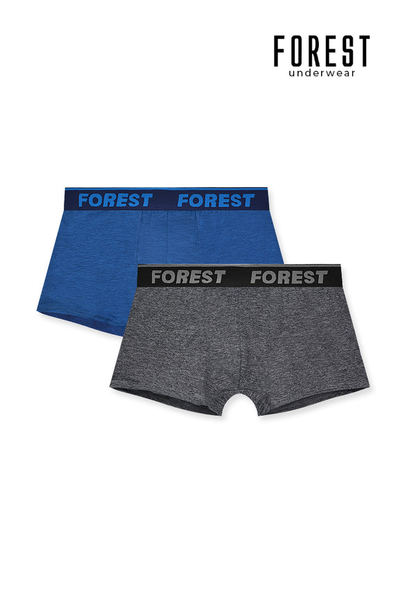 (2 Pcs) Forest Mens Microfiber Spandex Shorty Brief Underwear Assorted Colours - FUD0143S