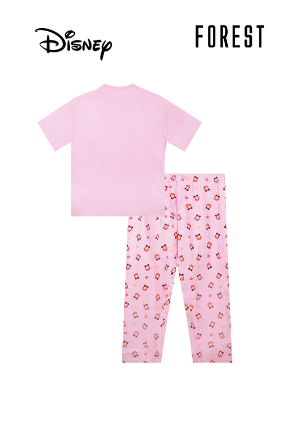 (1 Pc) Forest X Disney Unisex 100% Cotton Short Sleeve Long Pants Pyjamas Selected Colours - WPU0157SL