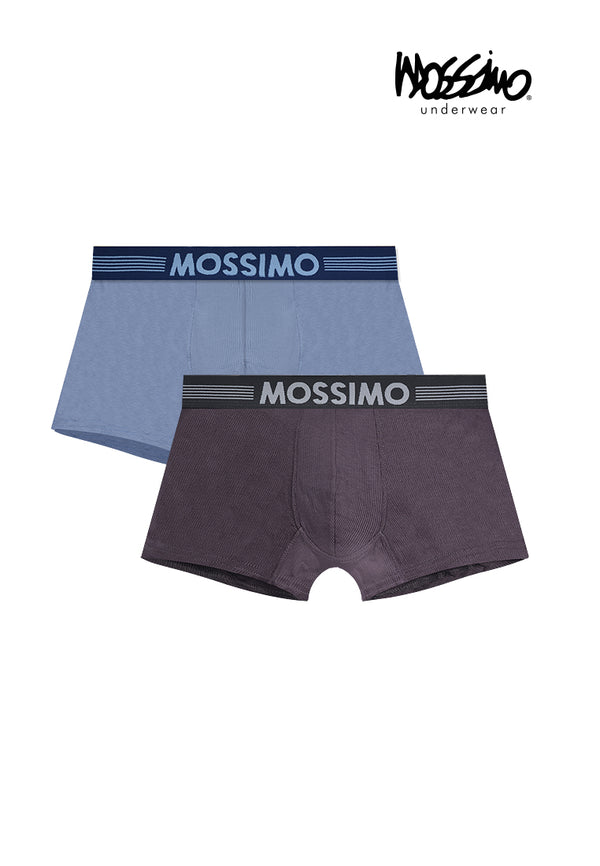 (2 Pcs) Mossimo Mens Ribbed Modal Spandex Shorty Brief Underwear Assorted Colours - MUD0069S