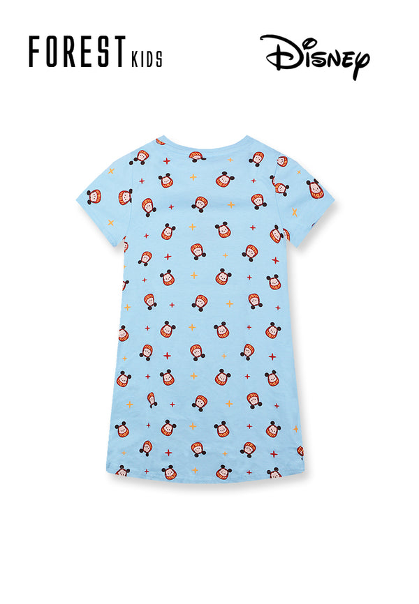 (1 Pc) Forest X Disney Kids 100% Cotton Sleep Dress Pyjamas Selected Colours - WPJ0165D