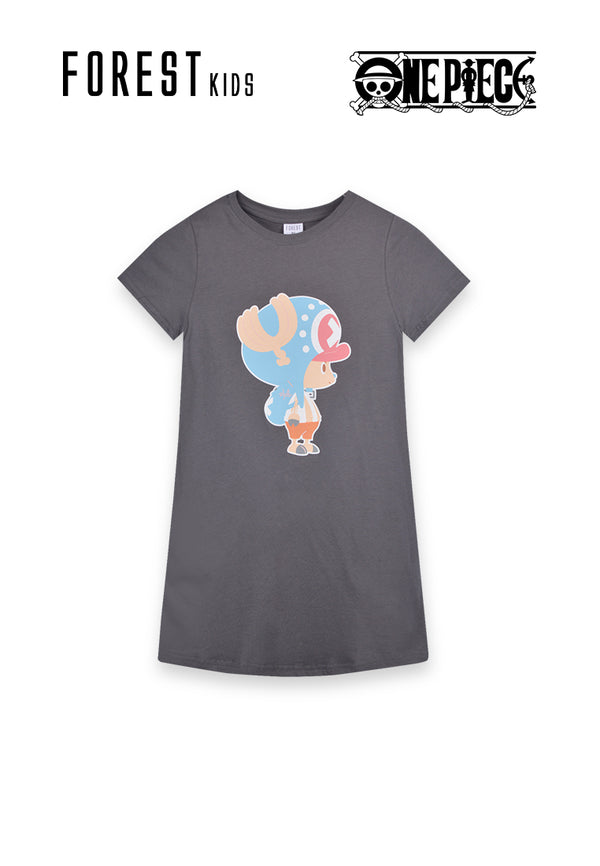 (1 Pc) Forest X One Piece Kids 100% Cotton Sleep Dress Pyjamas Selected Colours - NPJ0038D